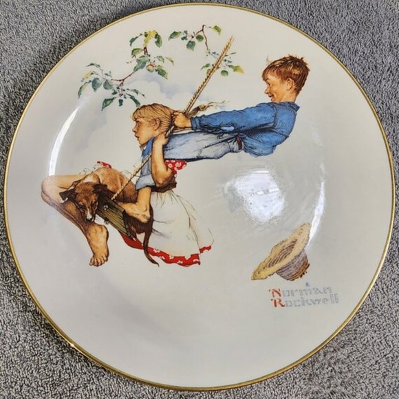 Norman Rockwell's Summer - Flying High plate - Picture 1 of 3